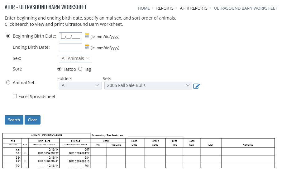 USND Barn Worksheet